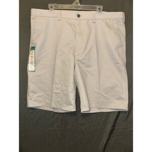 Haggar‎ Mens 42W Flat Front Eco Short Khaki Flex Waist Phone Pocket NWT